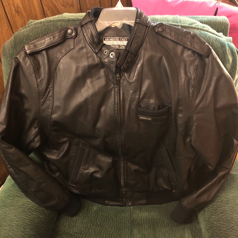 Vintage members only leather jacket